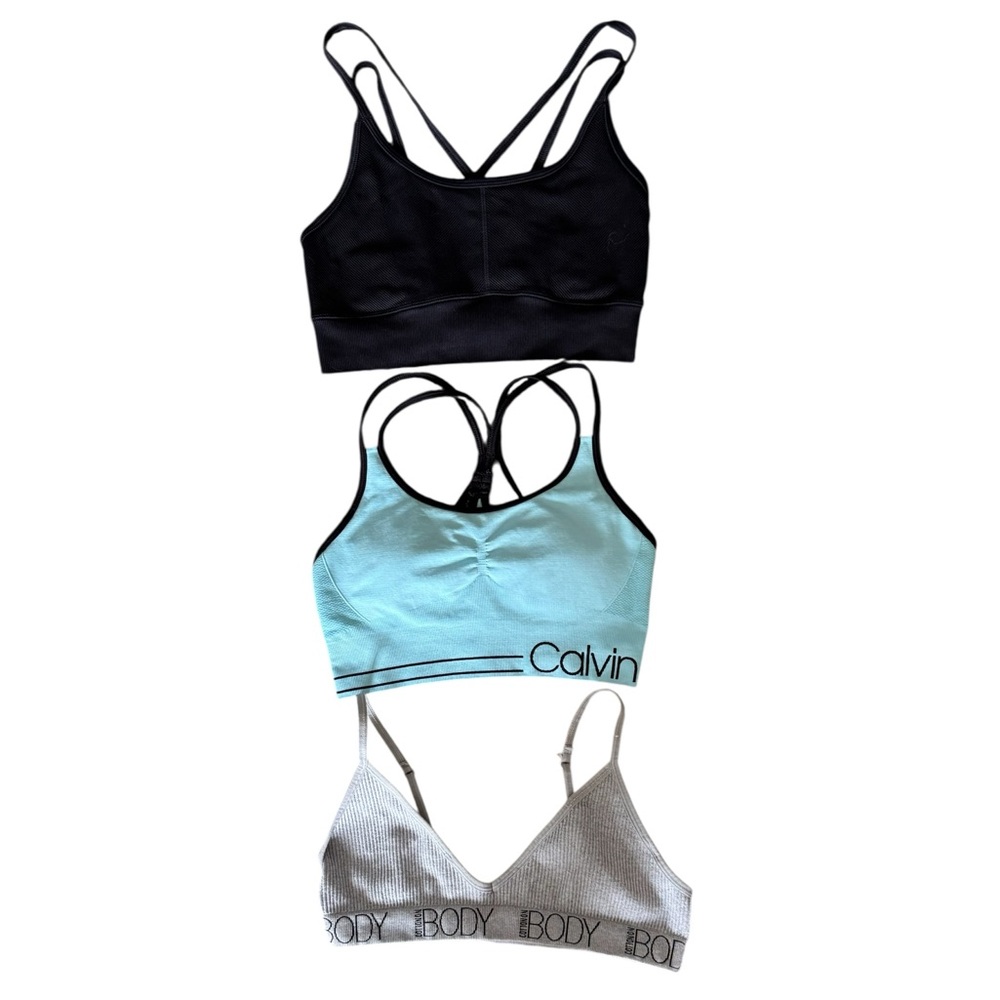 Set of 3 Sports Bras Calvin Klein Cotton On sz Small
